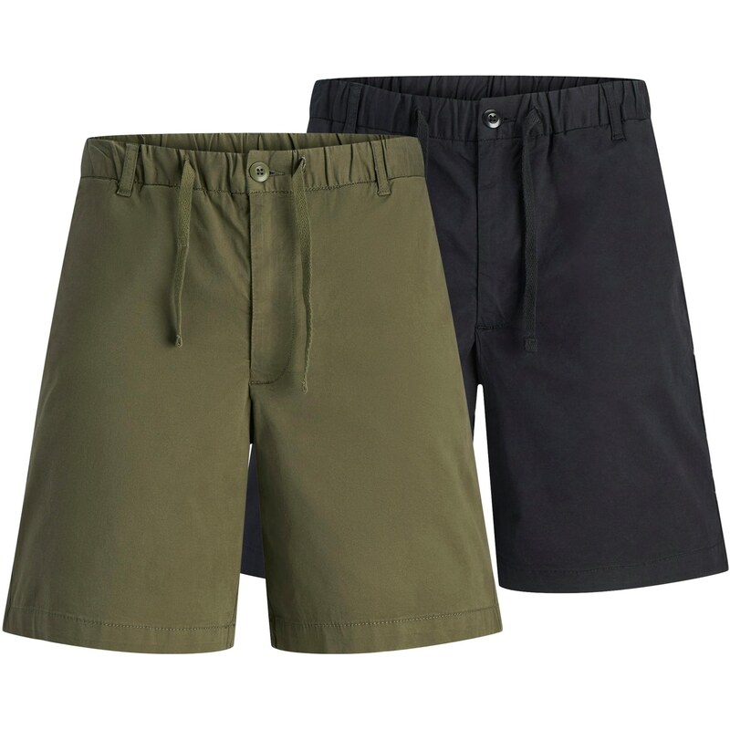 JACK & JONES Kalhoty JPSTJaiden zelená / černá