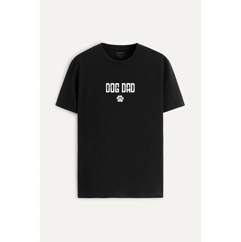 Tričko, Barva Černá, s Potiskem Dog Dad