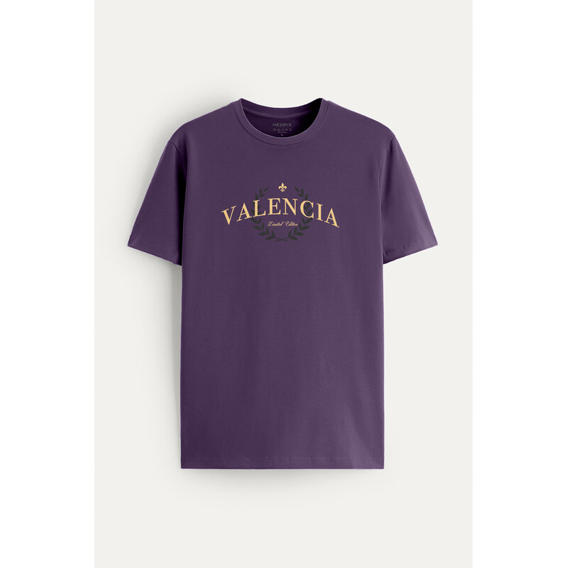 Tričko, Barva Fialová , s Potiskem Valencia Elite