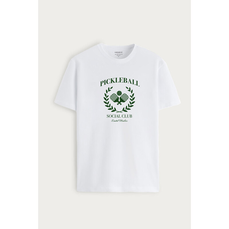 Tričko, Barva Bílá, s Potiskem Pickleball Club