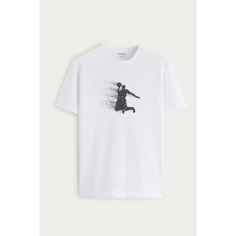 Tričko, Barva Bílá, s Potiskem Dunking GOAT