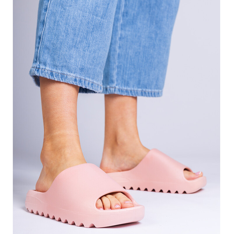 D/CEO marka niezdefiniowana Pink rubber womens slides Serrano