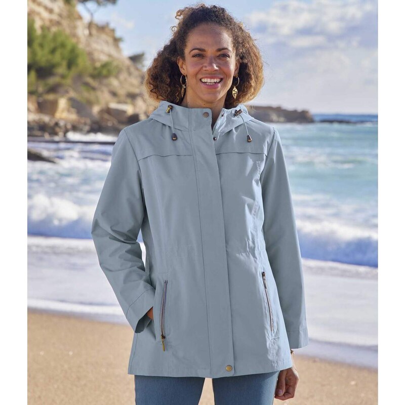 Větrovka typu parka s kapucí Atlas For Men Modrá 107306142