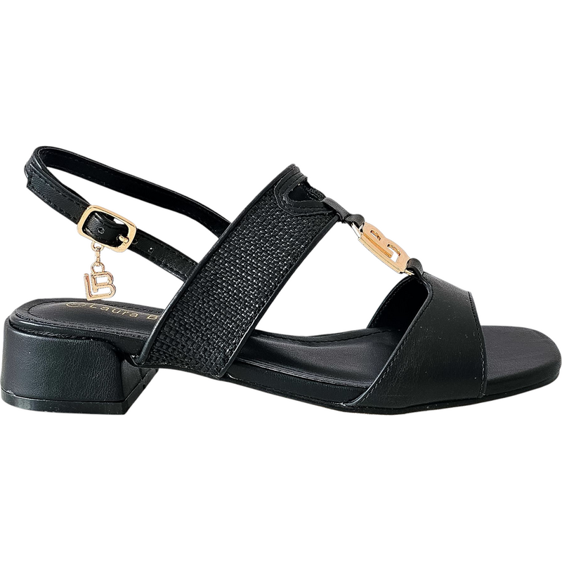 Černé sandály Laura Biagiotti ZS Calf Black 105709321