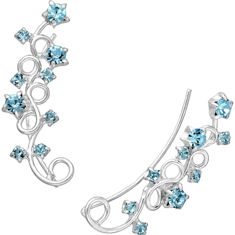 SYLVIENE Stříbrné náušnice BETSY Blue 85495138