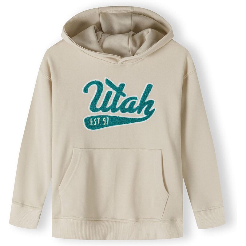 MINOTI Mikina tmavě zelená / bílá / offwhite