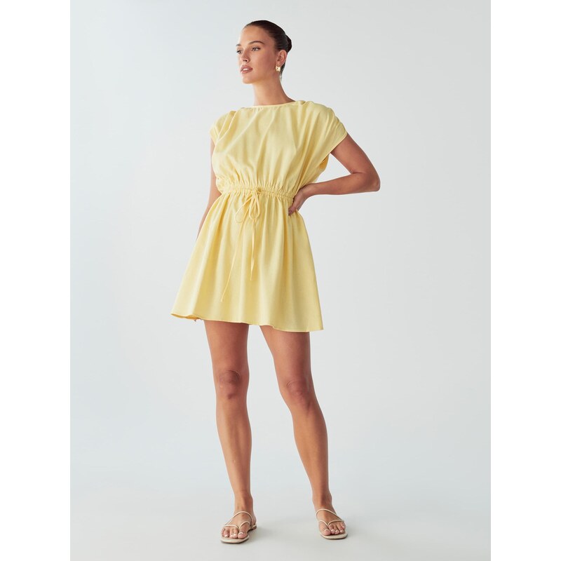 Willa Šaty CHAR TUCKED DRESS žlutá 106756779