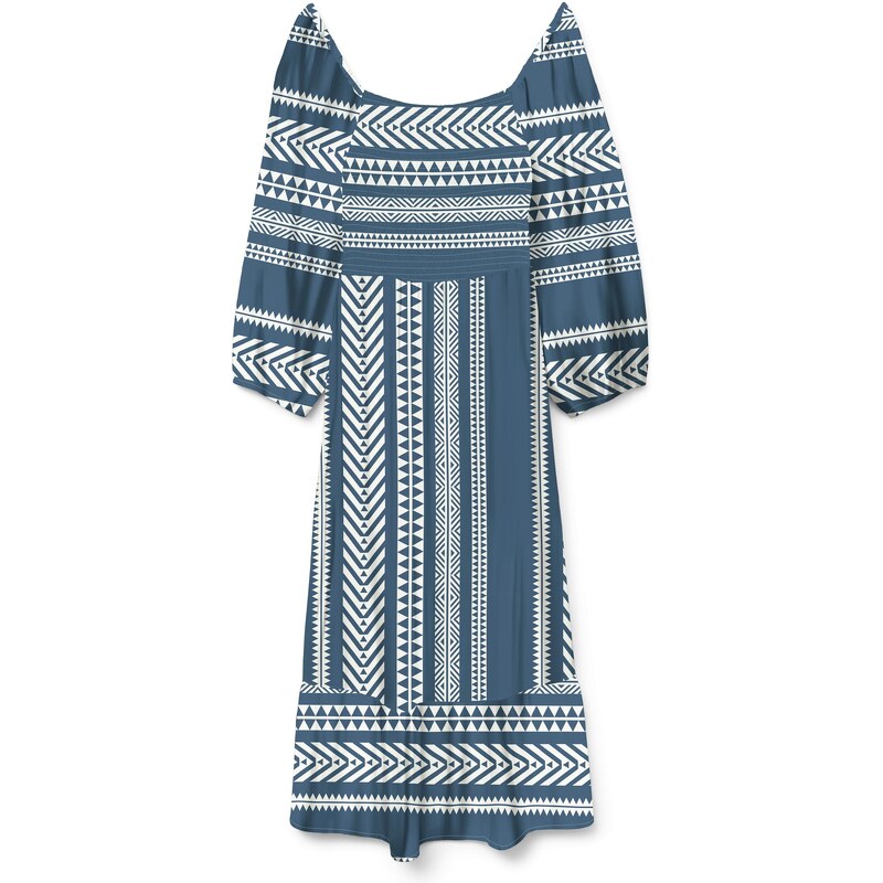 VERO MODA Šaty 'VMDICTHE' kouřově modrá / bílá