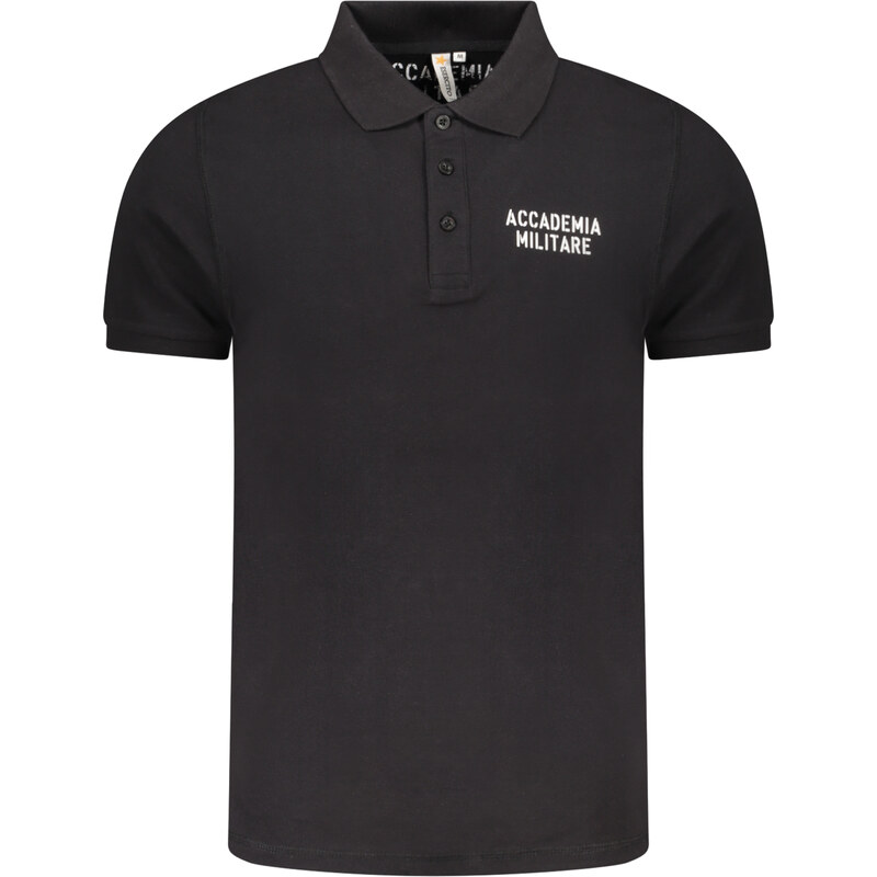 ACCADEMIA MILITARE Černé pánské polo triko 107269398
