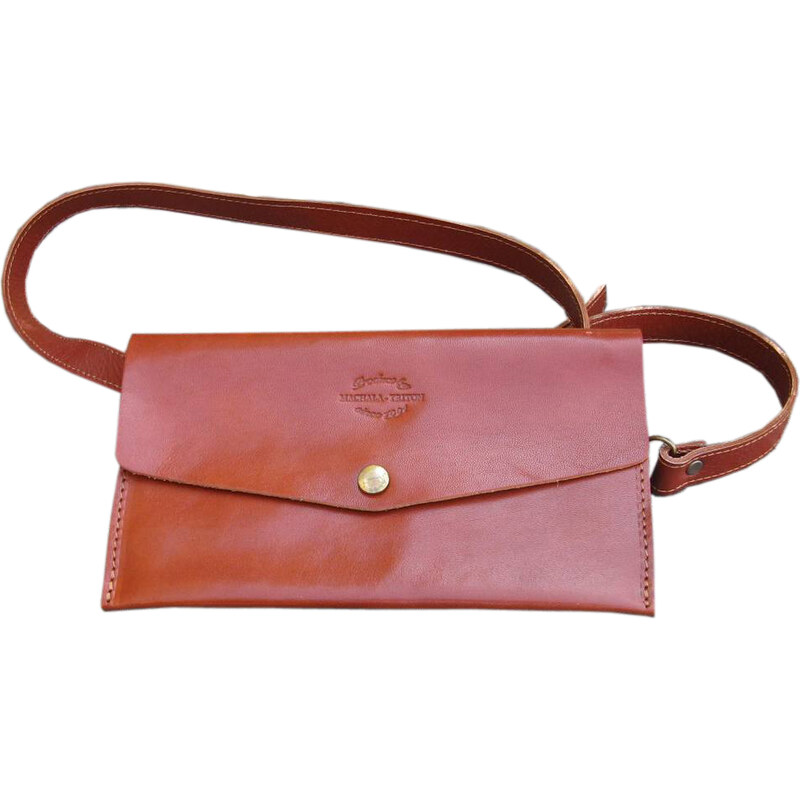 Kabelky od Hraběnky Kožená ručně šitá mini crossbody kabelka