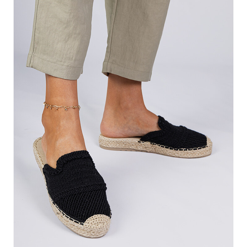 D/CEO marka niezdefiniowana Black Womens Espadrille Slides Pretino 106999532