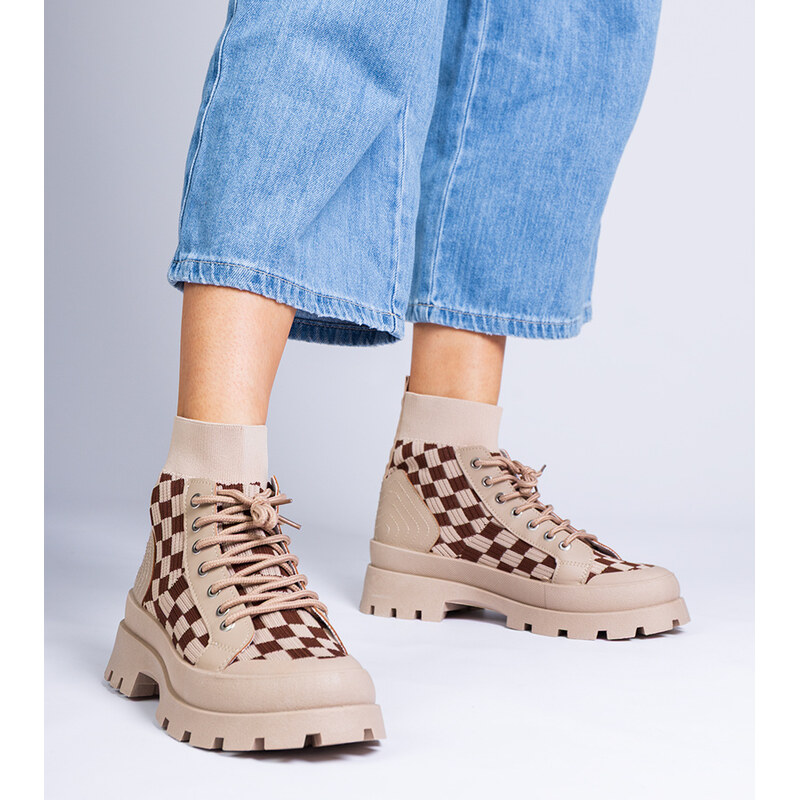 Gemre Brown platform sneaker boots Sarida