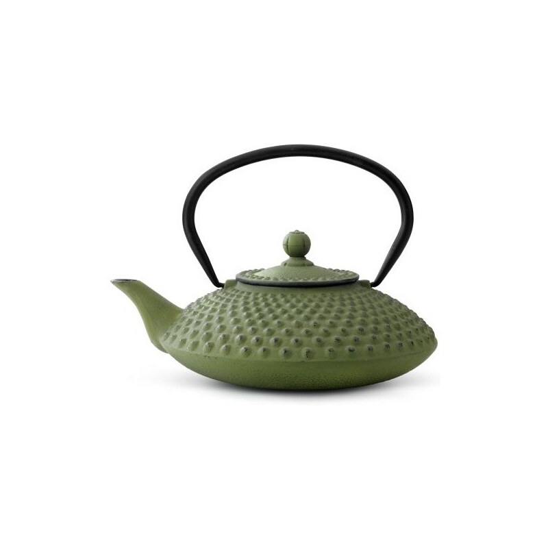 Bonami Zelená litinová konvice se sítkem na sypaný čaj Bredemeijer Xilin, 1,25 l