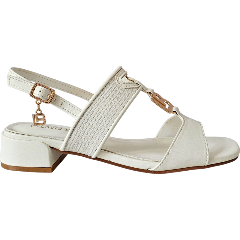 Bílé sandály Laura Biagiotti ZS Calf White