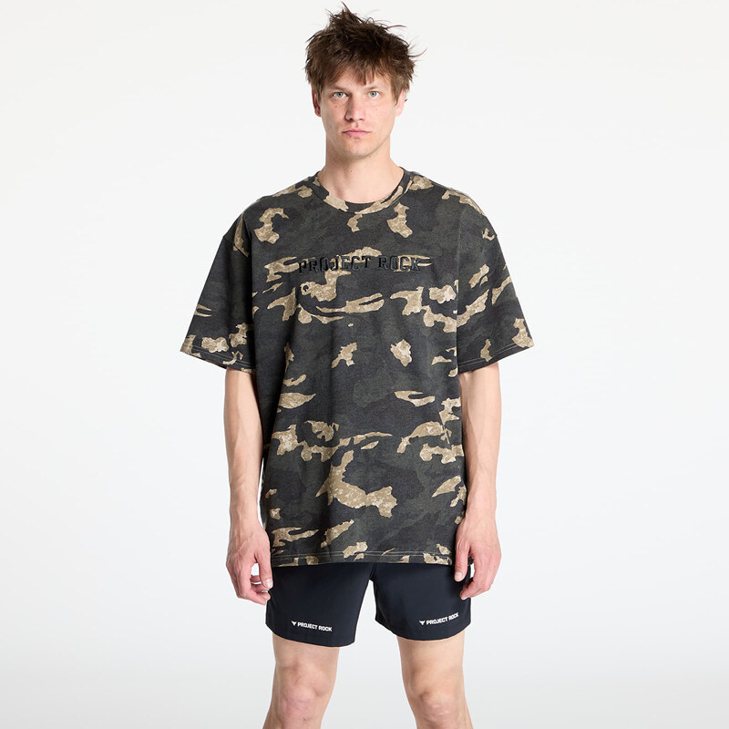 Tričko Under Armour Project Rock All Over Print T-shirt Grey/