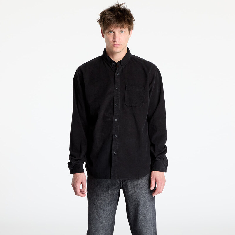 Košile Urban Classics Corduroy Shirt Black M