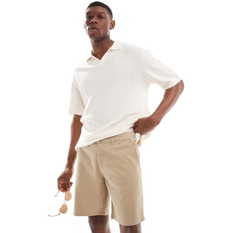 JJ Rebel chino short in beige-Neutral