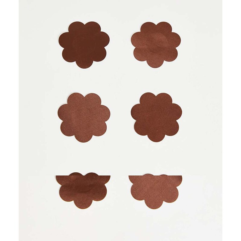 Fashionkilla adhesive 3 pack nipple covers in brown