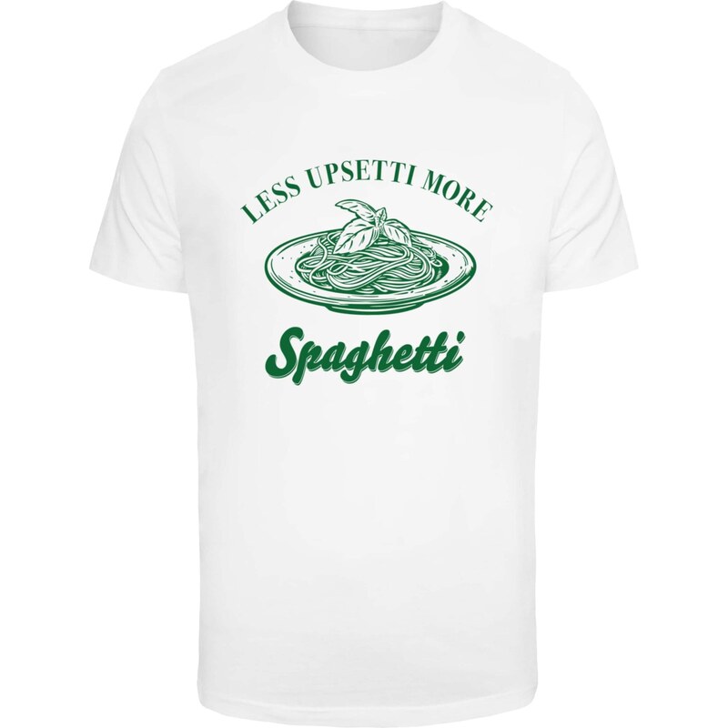 Mister Tee Tričko Upsetti Spaghetti zelená / bílá