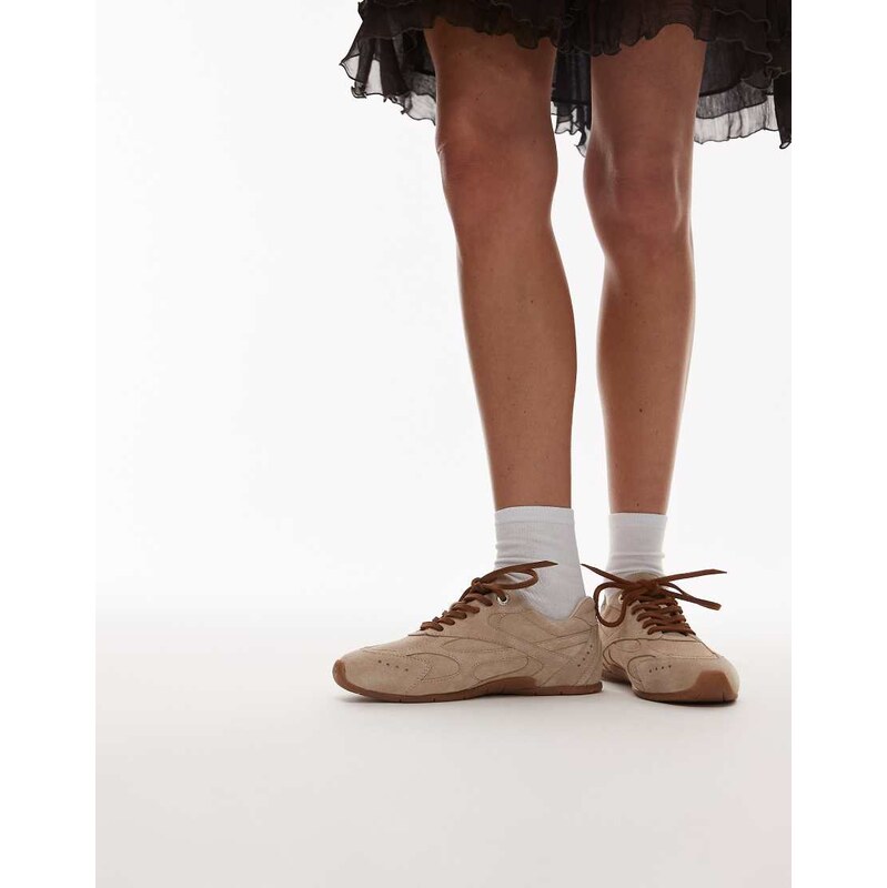 Bronx Myr-aa trainers in oatmilk vintage suede-Neutral 108006360