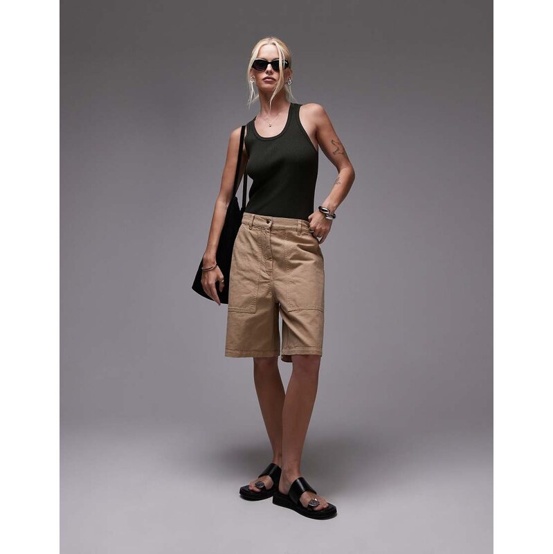 ARKET cotton utility bermuda shorts in beige-Neutral 105925307