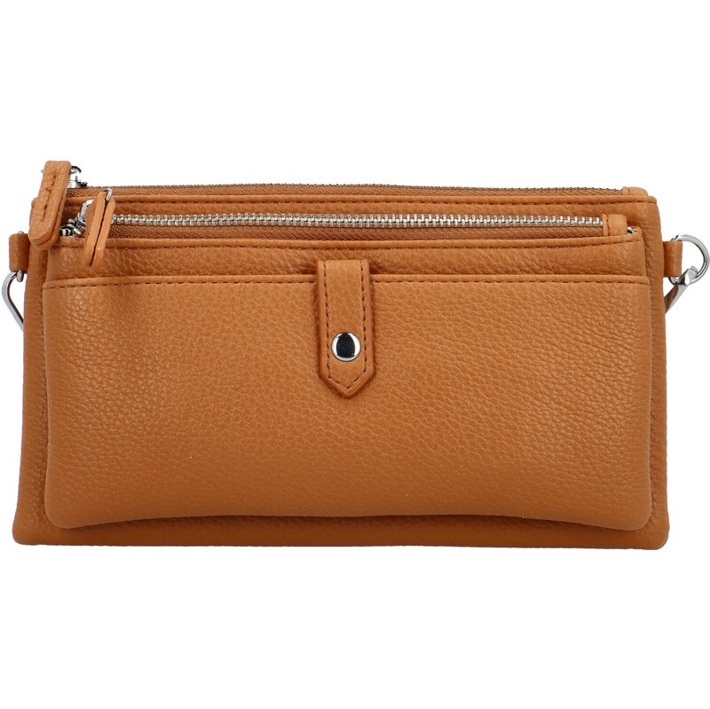 MaxFly Stylová malá crossbody kabelka Perlla new, hnědá