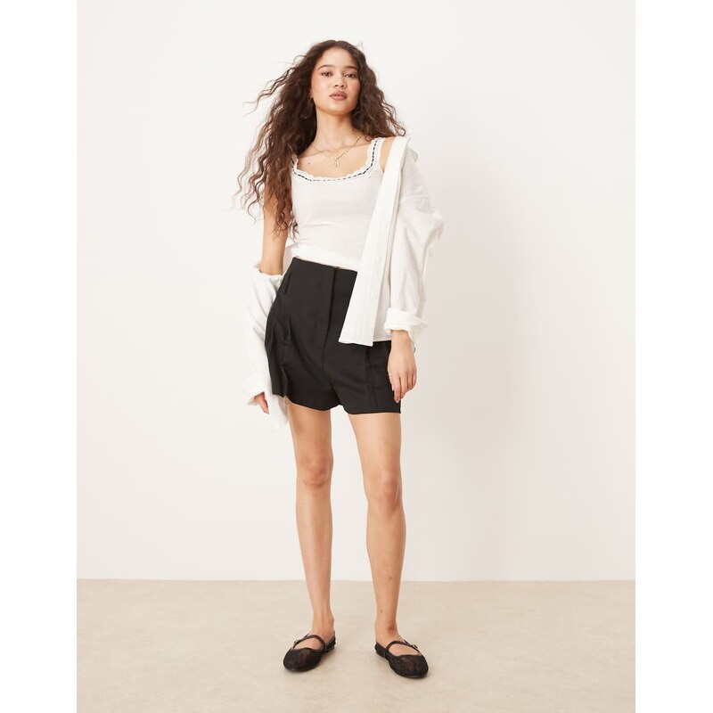 ASOS DESIGN tailored high waist short in black