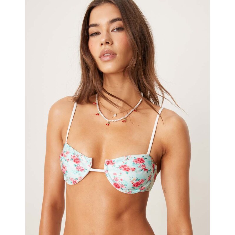Bright Swimwear Bright Swim lola waterloo underwire bikini top in blue 105788674
