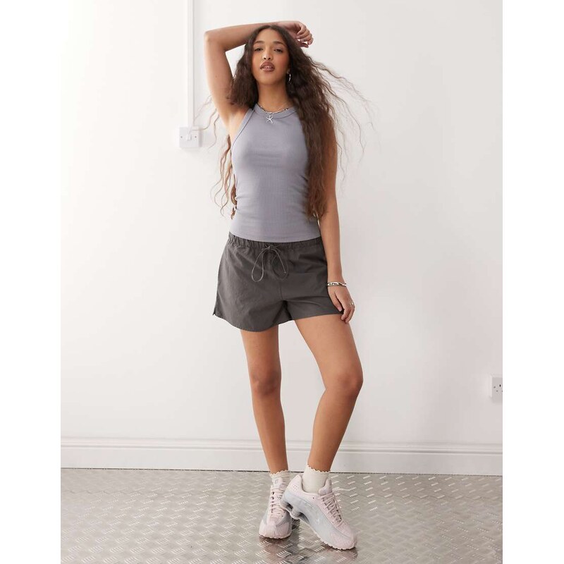 Weekday ribbed racer vest in grey