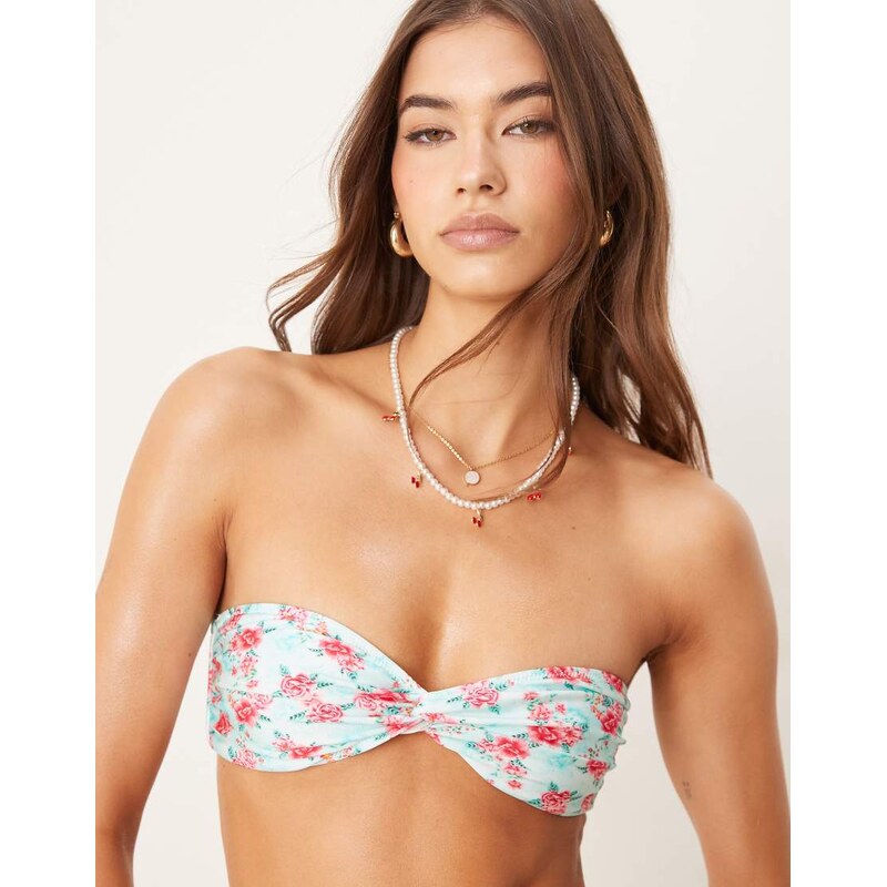 Bright Swimwear Bright Swim nia waterloo bandeau bikini top in blue 105788788