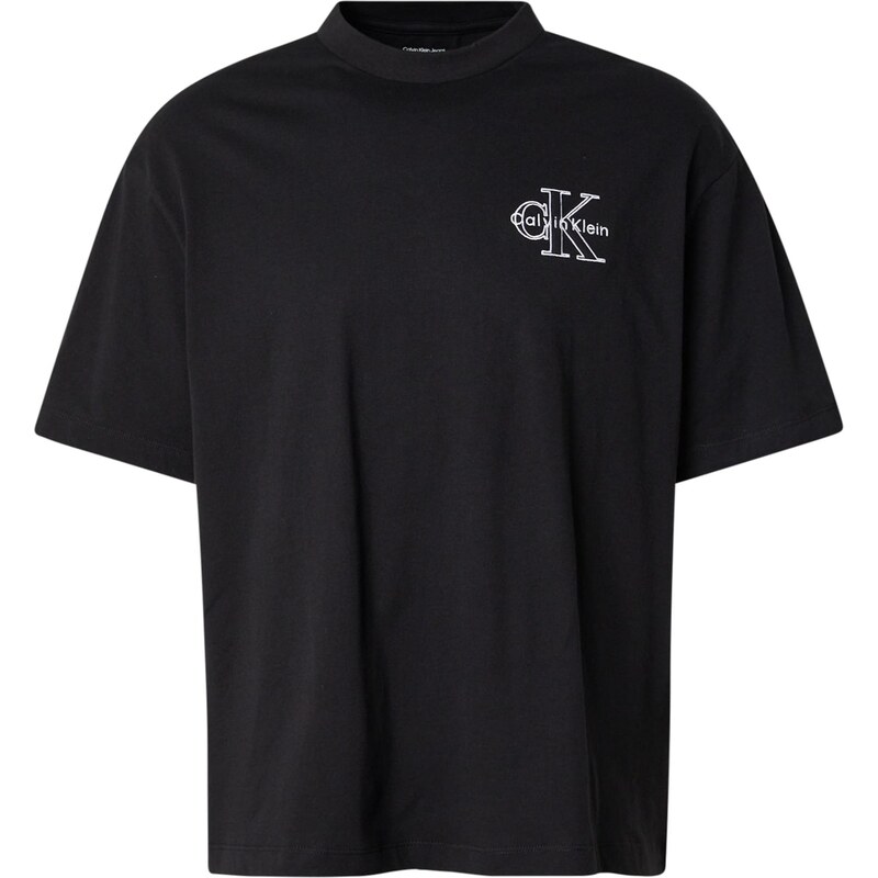 Calvin Klein Jeans Tričko černá / bílá
