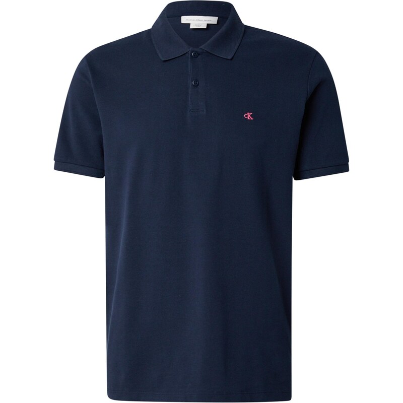Calvin Klein Jeans Košile Monogram Embroidery Piqué námořnická