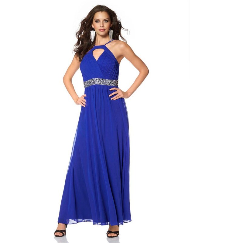 Dámské dlouhé večerní šaty Laura Scott Evening (vel.38 skladem) 38 modrá royal SKLADEM, dopravné zdarma!