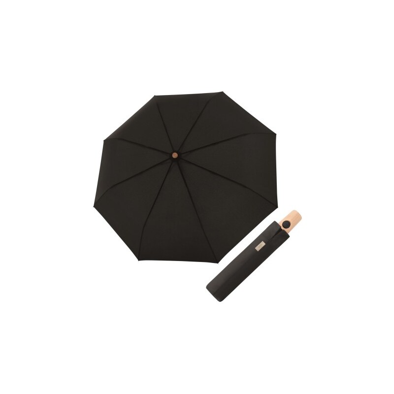 Doppler NATURE MAGIC Simple Black FSC - dámský EKO deštník
