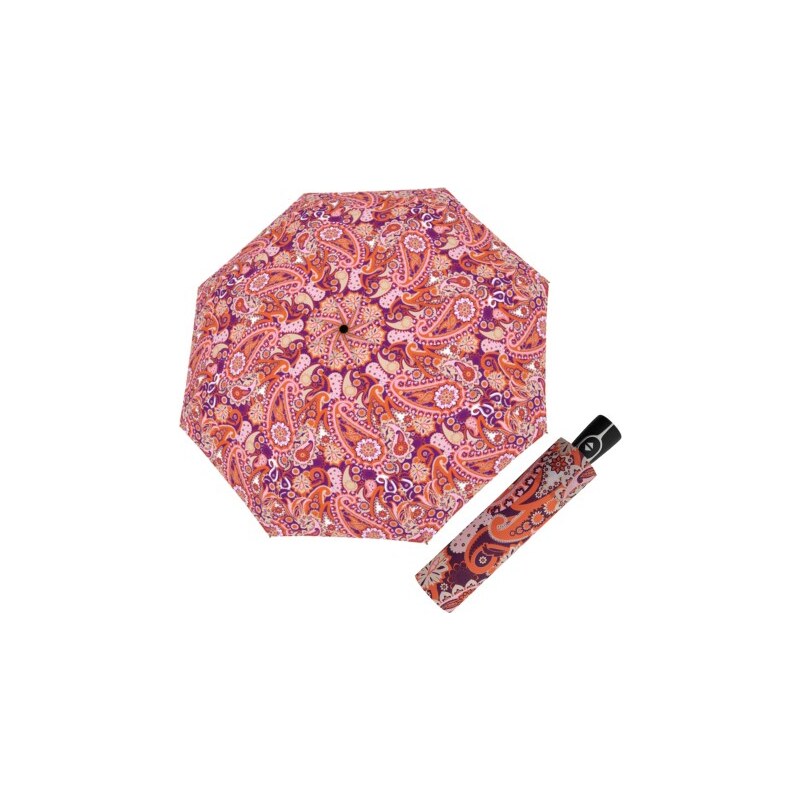 Doppler Fiber Magic Paisley berry – dámský plně automatický deštník 103689912