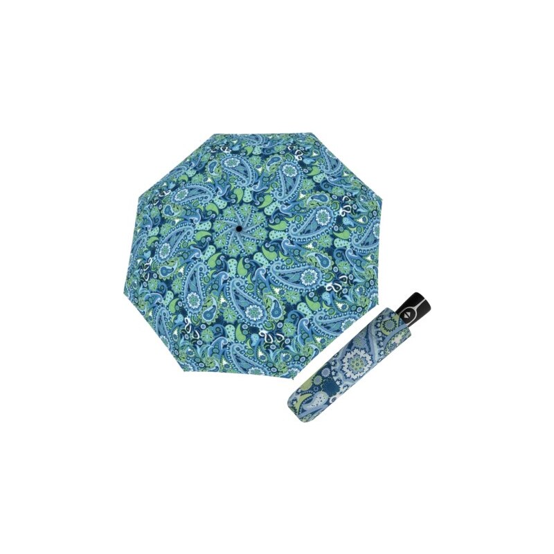 Doppler Fiber Magic Paisley blue – dámský plně automatický deštník 103689932