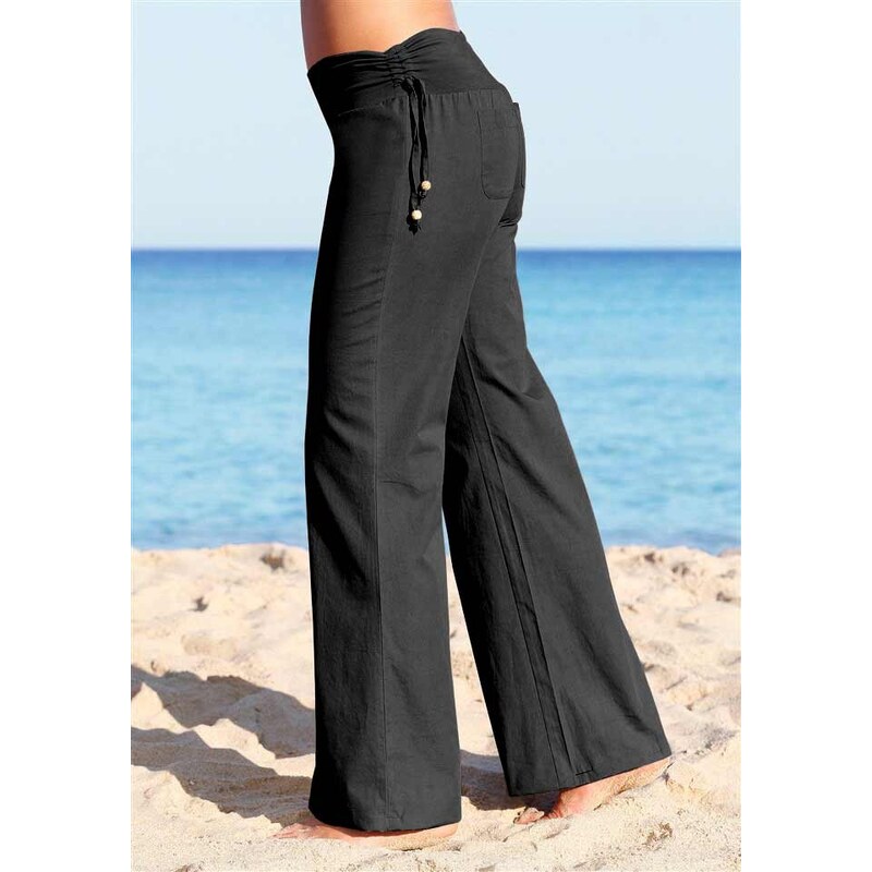 Buffalo plážové dámské letní kalhoty 34 černá Ano
