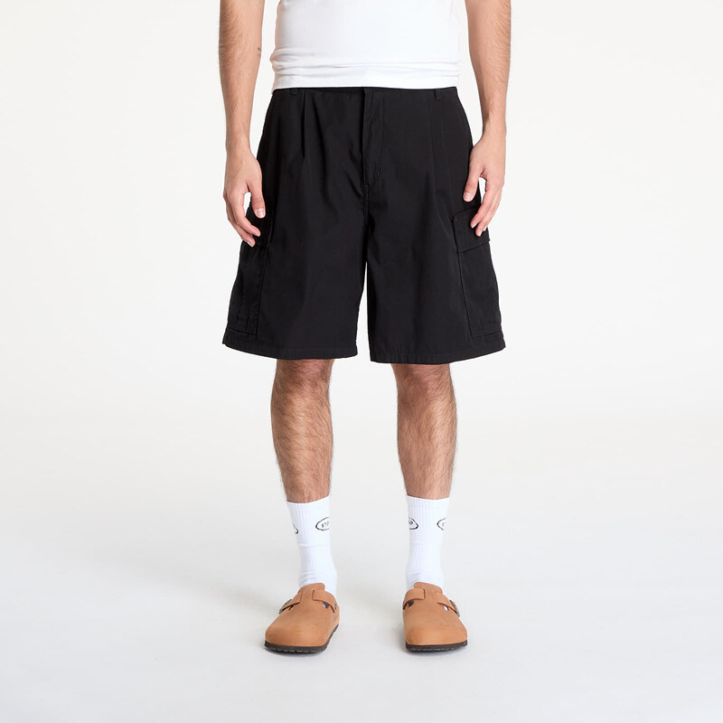 Šortky Carhartt WIP Cole Cargo Short Black Rinsed 31