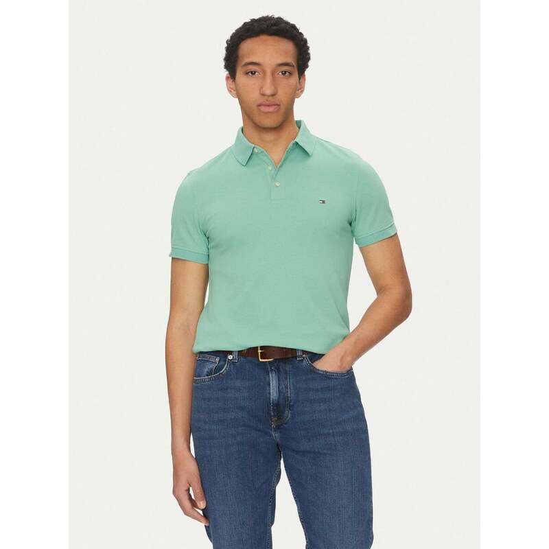 Tommy Hilfiger pánské zelené polo tričko