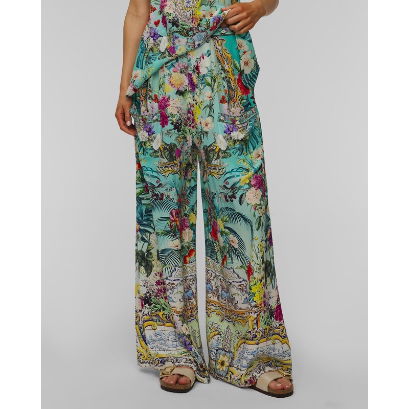 Dámské Hedvábné Kalhoty Camilla Wide Leg 105827820