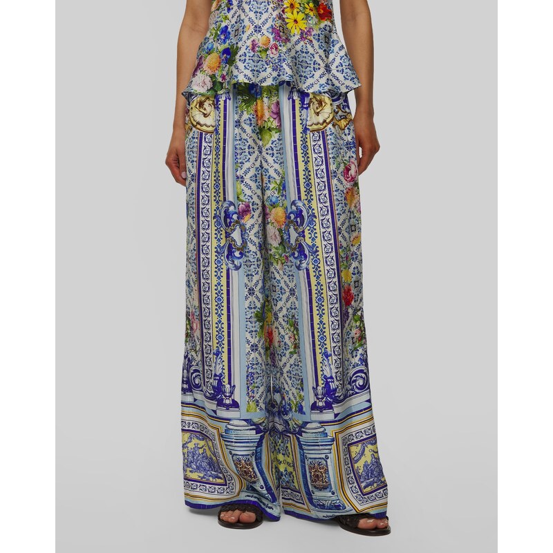 Hedvábné Dámské Kalhoty Camilla Straight Leg Pant 105827822