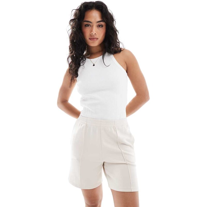 Stradivarius soft touch bermuda shorts in stone-Neutral 106701739