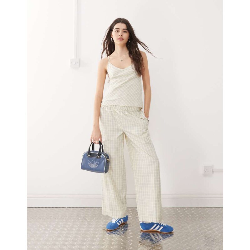 COLLUSION balloon co-ord trousers in yellow check 105819457
