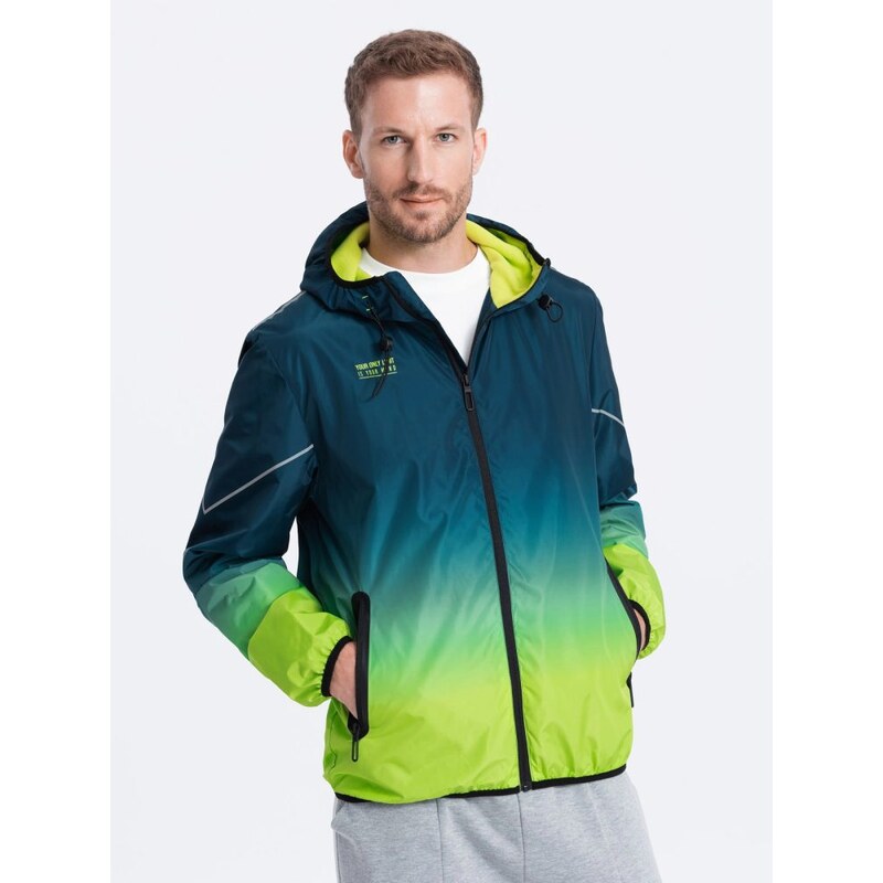 Ombre Clothing Sportovní přechodná bunda s reflexními prvky