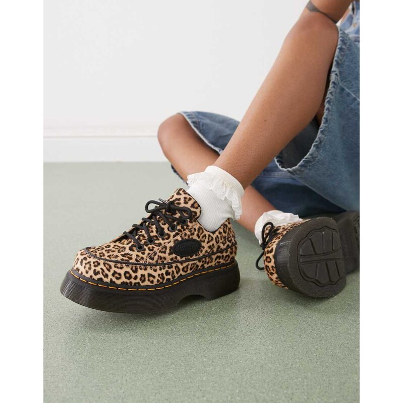 Dr Martens Buzz 5 eye shoe in leopard print-Multi 111167964