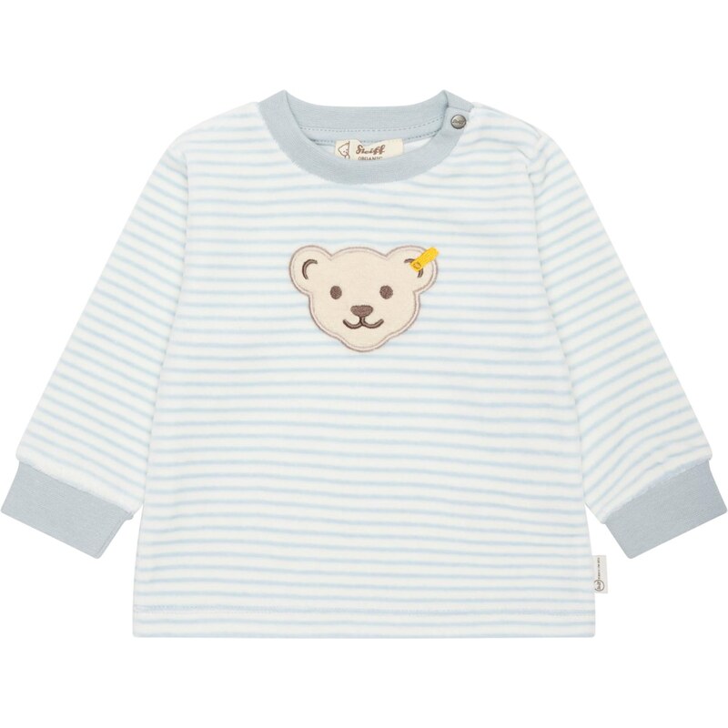 Steiff Collection Mikina béžová / pastelová modrá / bílá