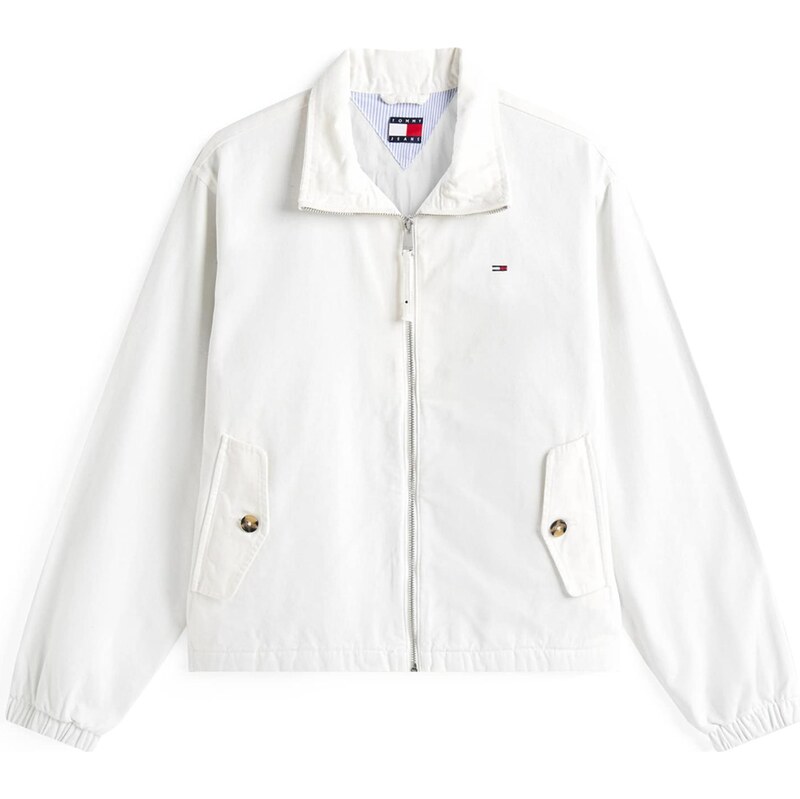 Tommy Jeans Přechodná bunda Peached Zip-thru bílá