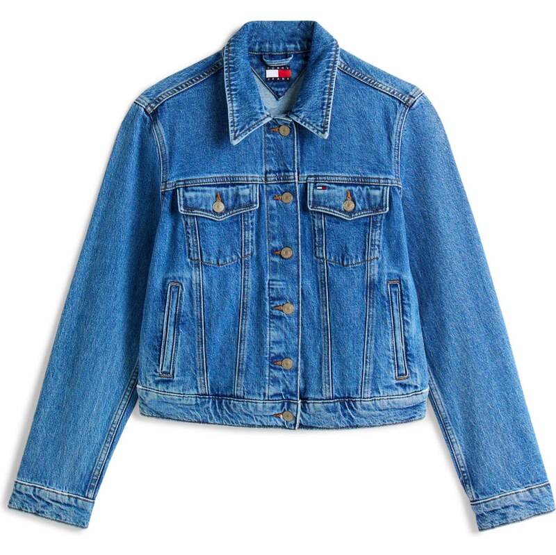 Tommy Jeans Přechodná bunda Classic modrá džínovina 105815873