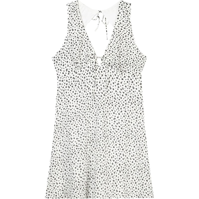 Bershka Šaty černá / bílá
