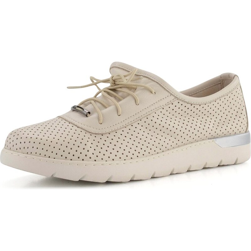 Looke kožené perforované polobotky Leonore Creme L1051_64 90403958